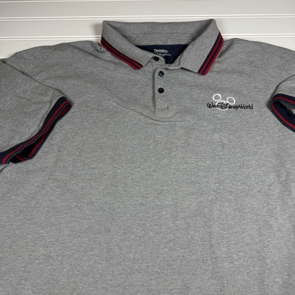 Disneyland Resorts Walt Disney World SS Polo Shirt Men's 3XL Grey GUC Embroidery